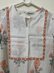 Floral Print Cotton Kurti