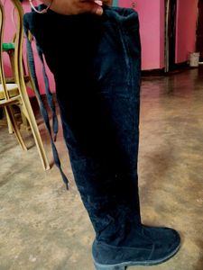 Black Thigh High Boots