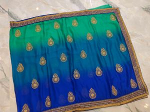 Multi Colour Saree With Blouse