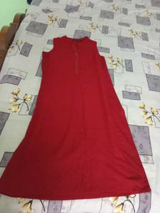 Red Sleeveless Kurti