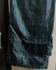 New Elegant black saree with stitched blouse