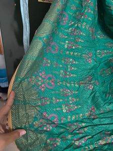 Green ethnic Kurta / dress with tassels
