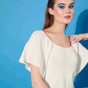 White Knit Top