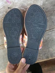 Peach Colour Slippers For Party Wear