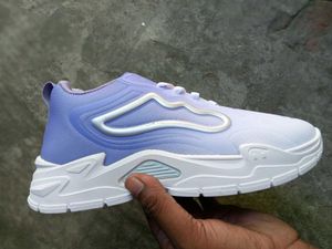 Cool Blue & White Chunky Sneakers