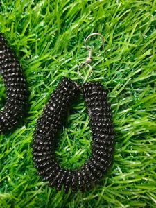 Black Bead Earrings