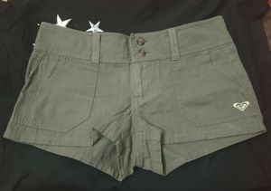 Roxy Khaki Mini Shorts