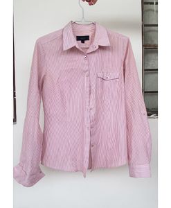 Striped Pink Button-Down Shirt