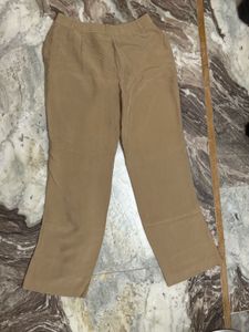 Ralph Lauren 100% Silk Beige Trousers