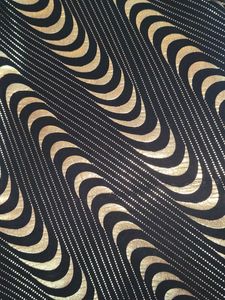 Mermaid like Striped Black &amp; Gold Dress