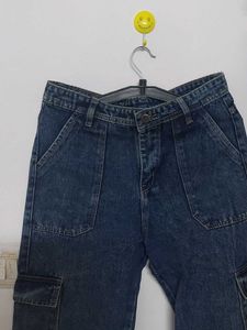 Denim Cargo Jeans