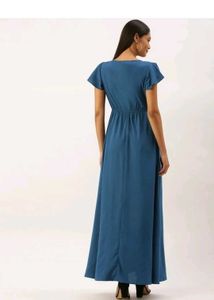Elegant Blue Maxi Dress
