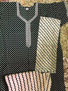 Black &amp; White Kurta Set woman