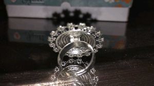 Oxidised Silver Round Ring