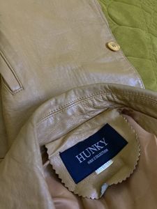 Vintage light Nude Leather Blazer Bust 34-36