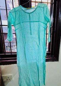 Aqua Embroidered Kurta