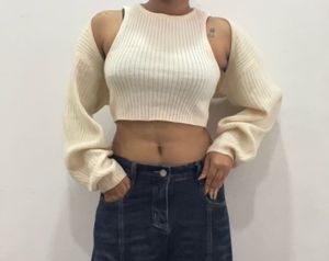 H&amp;M Cream Tank Bolero Shrug Top Garment Set