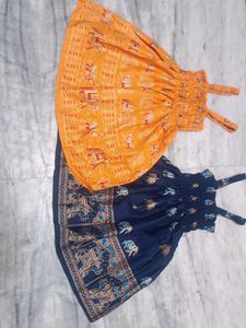 Girls Dresses (Set of 2) Short Kurti