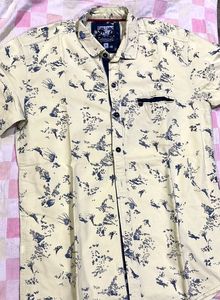 Men Cotton Shirt Half Sleeve M Size