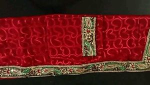 Red Embroidered Saree
