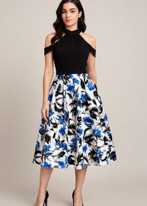 Floral Print Fit & Flare Dress