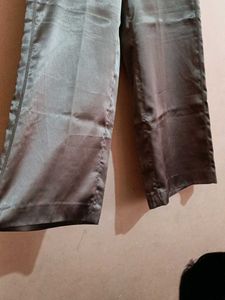 Elegant Bronze Wide-Leg Pants