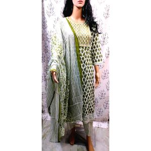 PURE COTTON New Kurta Sets With Dupatta Size L
