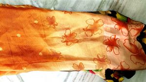 Elegant Floral Brasso Saree