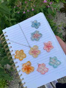 Floral Resin Necklace & Pendants