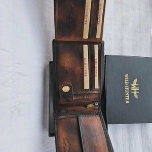 WILD HUNTER BROWN LEATHER WALLET