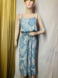 Blue Patterned Two-Piece Set