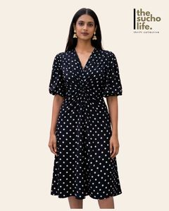 Chic Polka Dot Midi Dress