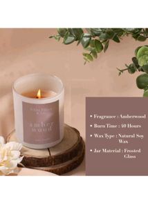 Amber Wood Candle and nestasia evil eye hand teali