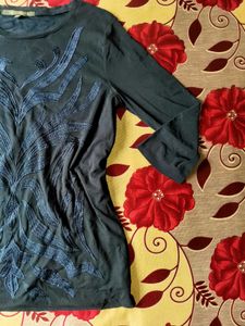 Embroidered Long Sleeve Top