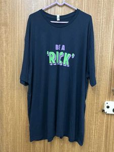 Oversized Rick And Morty Navy Blue T-shirt