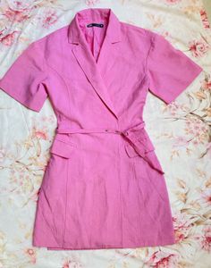 Zara Linen Blazer Dress