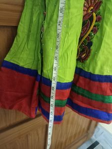 Green Colour Frock Suit Dress/Gown In Ethnic