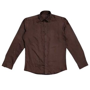 Men's Brown Button Up Shirt