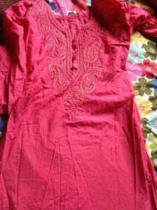 Pink Embroidered Top