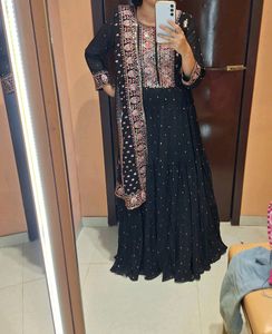 Black Indian Dress With Dupatta