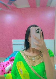 Pure Chiffon Green Heavy Saree