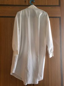 Chic White Shirt Dress with Belt