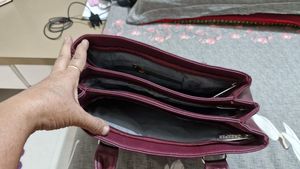 Burgundy &#39;Creeper&#39; Handbag