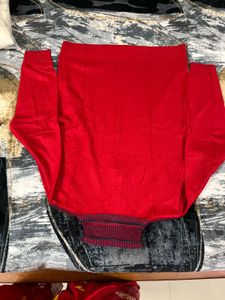 Stylish Red Pullover Sweater