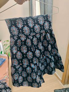 Black Pure Cotton Sharara Suit With Tag