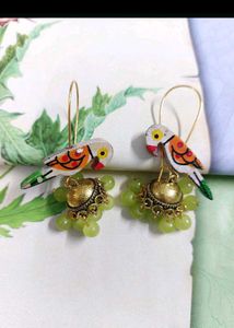 Beautiful Parrot Green Earring 🥳🎊✨