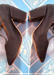 Vintage Black T-Strap Heels