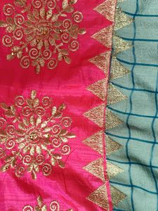 Classic olive green saree