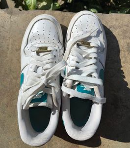 Nike Airforce 01 White Colour With A Bit Of Green.