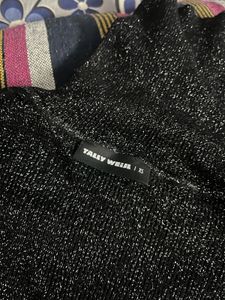 Pintrest glitter high neck designer top